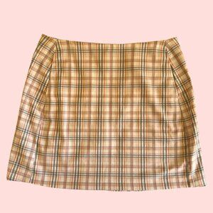 Urban Outfitters Plaid Notch Mini Skirt
